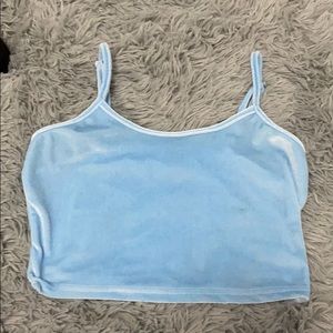 Shein blue crop top